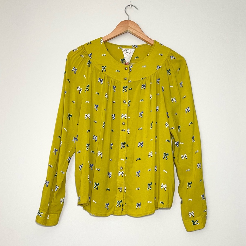 Final! Anthropologie Conversations Colloquial Bow Blouse